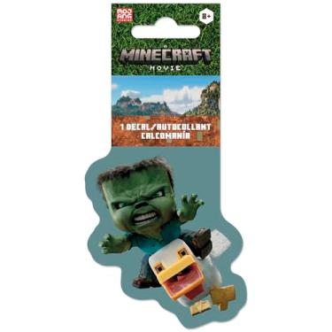 Imagem de A Minecraft Movie - Decalque de vinil branco de galinha Jockey - 4 cores