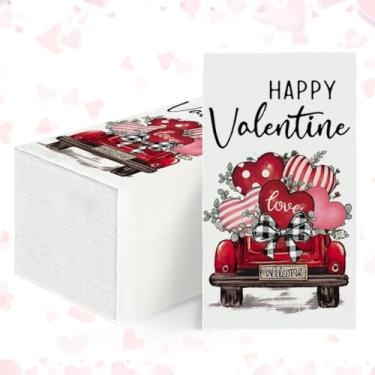 Imagem de Horaldaily 100 guardanapos decorativos de papel descartáveis para convidados, minúsculos corações de amor, toalha de mão para festa, almoço, jantar, cozinha, banheiro