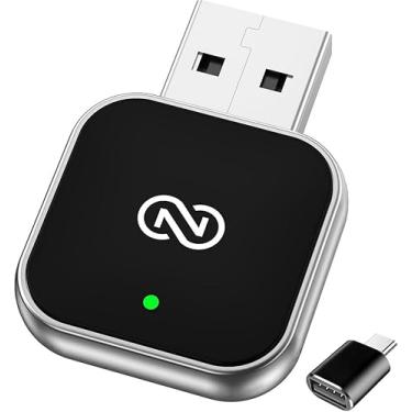 Imagem de Adaptador de carro sem fio para CarPlay - Conversão instantânea de com fio para sem fio, Plug & Play, design mini estável, compatível com iPhone iOS 10+ e veículos com CarPlay com fio