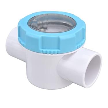 Imagem de ZJchao Válvula de Retenção da Piscina, 50mm 2 Maneiras G1 1/2 Mangueira de água Prevenção de Refluxo Com Tubo de Espelho Transparente Direto Através de Válvulas de Reposição de Fluxo