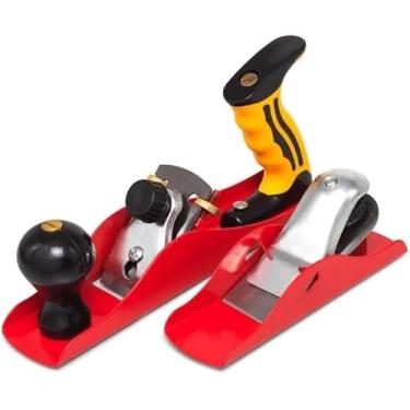 Imagem de Kit Jogo De Plaina Manual Para Madeira Com Laminas Profissional 2 Peças
