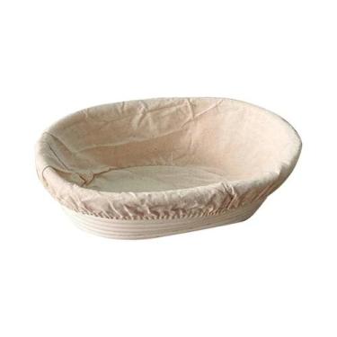 Imagem de Cesta Oval De Rattan Para Fermentação De Pão Sourdough, Ferramenta De 