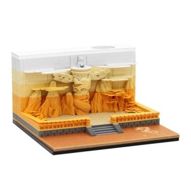 Imagem de Calendário 3D 2025, calendário 3D, bloco de notas tridimensional arquitetônico 3D, entalhe em papel