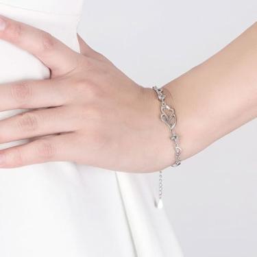 Imagem de Tornozeleira prateada para mulheres - Tornozeleira delicada com pingente de zircônia cúbica roxa/transparente, hipoalergênica, não mancha, presentes de aniversário de Natal personalizados joias