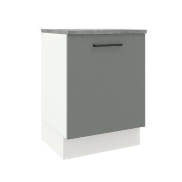 Imagem de Balcão Madesa Agata 60 Cm 1 Porta Branco Cinza