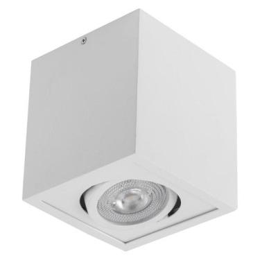 Imagem de Plafon Spot Sobrepor Quad Branco Box Orluce + LED PAR20 Br. Quente ST2