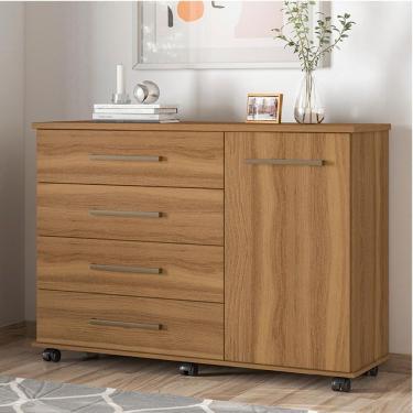 Imagem de Cômoda 4 Gavetas Flora Amendola Amêndoa