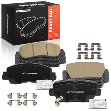 Imagem de A-Premium Conjunto de pastilhas de freio a disco de cerâmica dianteiras e traseiras compatível com modelos Mitsubishi - Eclipse Cross 2018 2019 2020 2021 2022, 8 peças