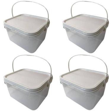 Imagem de Balde 2-4L Ideal Para Lavagem De Roupas-Kit 4 Pçs