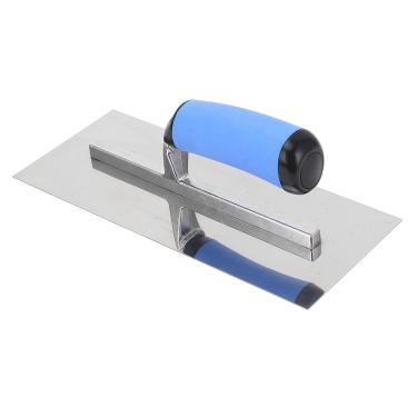 Imagem de Espátula de drywall Cabo ergonômico Espátula de acabamento de alvenaria de aço inoxidável espessada para reboco de concreto Revestimentos de piscinas de drywall 280 x 115mm