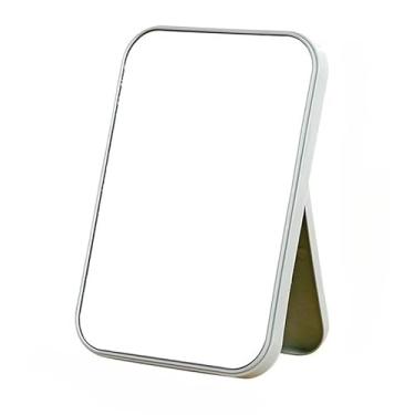 Imagem de Espelho Maquiagem, Espelho para Maquiagem Dobrável de Mesa Retangular Penteadeira Acessórios de Portatil, 21.5cm X 14.5cm X 2cm(AZUL)