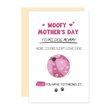 Imagem de Ure Tenk Cartão de dia das mães feliz hilário para mãe de cachorro, presente fofo para mãe de cachorro, palavras de escrita surpreendentes para dono de cachorro