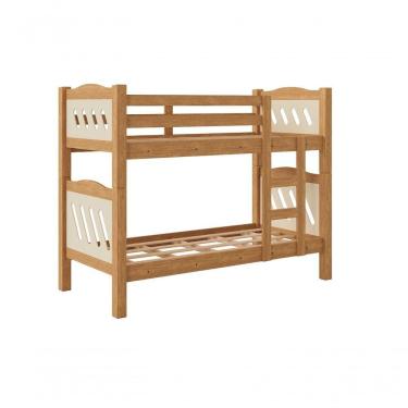 Imagem de Beliche Solteiro Robusta Pérola Com Grade De Proteção Fenix Cor:cinamomo-off White