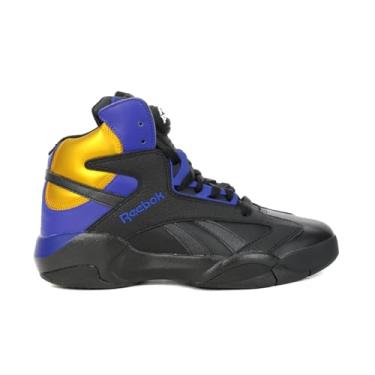 Imagem de Reebok Tênis de basquete masculino Shaq Attaq Retro, Core Black/Bold Purple/Collegiate Gold - Gy7127 001, 10.5 US