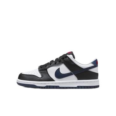 Imagem de Nike Tênis infantil Dunk Low (HJ9202-001, preto/branco/vermelho universitário), Preto/Branco/Vermelho Universitário/Azul-marinho, 18