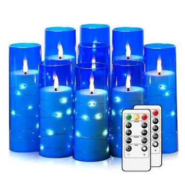 Imagem de Velas LED Nimiko Flickering Flameless com controle remoto 9 unidades a
