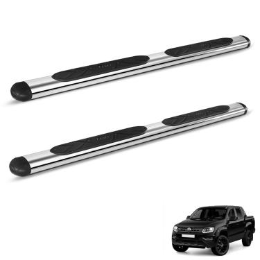 Imagem de Estribo Lateral Oval Amarok 2010 a 2025 Aço Carbono Cromado Bepo