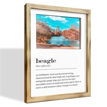 Imagem de WKYAER Porta-retrato Beagle, porta-retratos de 20 x 25, porta-retratos para animais de estimação para decoração de escritório em casa, família, presente para amantes de beagles para mulheres e homens
