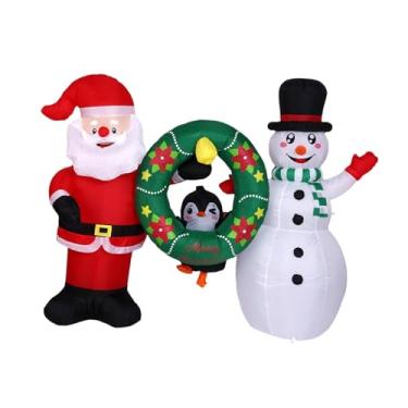 Imagem de Baoblaze Decoração natalina inflável para jardim, enfeite de Natal para quintais e quintais de inverno.