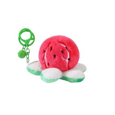 Imagem de Chaveiro de pelúcia, melancia, frutas macias e fofas para mulheres