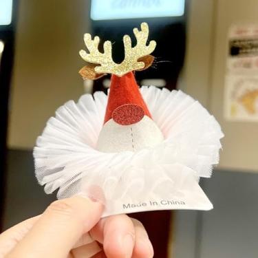 Imagem de Grampos de cabelo de Natal novos 2024 rede de férias de Natal acessórios de cabelo vermelho acessório de cabeça infantil bonito outono inverno acessórios de cabelo grampos de cabelo (clipe de touca de