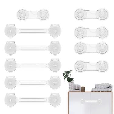 Imagem de Rrlihjgu Fechaduras De Segurança Infantil Para Armários - Fechadura De Segurança Para Armários Infantis | Fecho Sem Furação Para Bebé Para Electrodomésticos Cozinha Armário Gaveta,Família Crianças