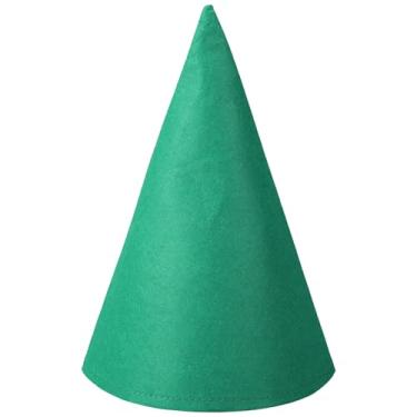 Imagem de yptniginu Chapéus de gnomo de giz de cera verde de feltro cônico para fantasia de Halloween, Natal, cosplay, acessório de festa de volta às aulas (verde)