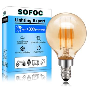 Imagem de SOFOC Lâmpadas LED vintage base E14 G45 4W luz de baixa tensão branca quente pequena luz externa/interna 400LM 220V-240V criar ambiente aconchegante decoração de casa não regulável 1 peça