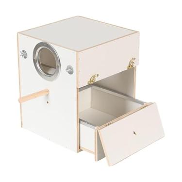 Imagem de Generic Caixa de Criação de Pássaros, Caixa de para Periquitos, Casa de Acasalamento para Papagaios, Viveiro para Agapornis, Conures, Calopsitas, 25x25x30 Cm