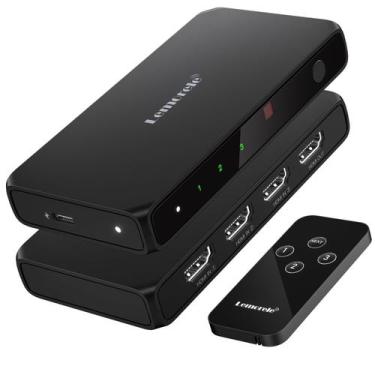 Imagem de Divisor HDMI Lemorele 4K 3 em 1, saída com controle remoto PS5
