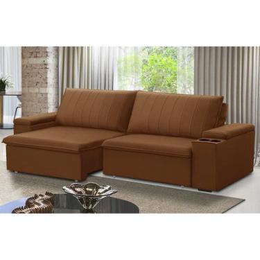Imagem de Sofá Retrátil e Reclinável 4 Lugares 245cm com Porta Copos Ballarat - 