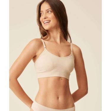 Imagem de Sutiã Top Com Bojo Básico Sem Costura DelRio-14451, Bege, GG