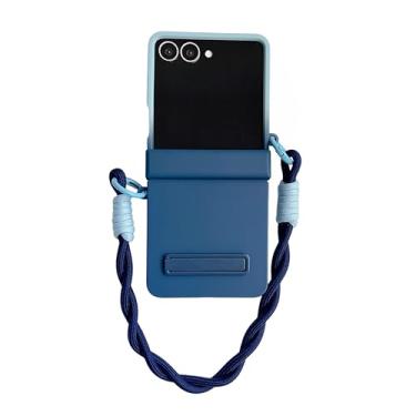 Imagem de Capa de celular fofa com cores em degradê para Samsung Galaxy Z Flip 7 6 5 4 3 Zflip7 Flip6 5g com alça de mão anti-perda e proteção traseira (para Galaxy Z Flip3 5G/4)