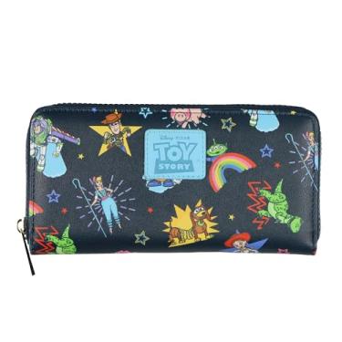 Imagem de Bioworld Carteira Disney Toy Story Design de personagem com zíper completo em couro sintético clutch