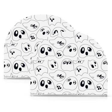 Imagem de Wassud Porta-guardanapos de acrílico com padrão Spooky Cuties, dispensador de guardanapos de papel moderno em forma de U para mesa, cozinha, sala de jantar, bancada 2 peças (comporta 50-60 guardanapos