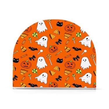 Imagem de Wassud Porta-guardanapos de acrílico Boo-boos de Halloween, dispensador de guardanapos de papel moderno em forma de U para mesa, cozinha, sala de jantar, bancada 1 peça (comporta 50-60 guardanapos)