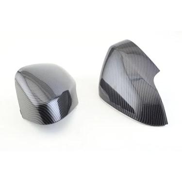 Imagem de Capa de espelho retrovisor de carro para Volvo C30 S60 S80 S40 V50 V70, tampas de capa de espelho de asa de porta, capas de substituição de invólucro, A/fibra de carbono