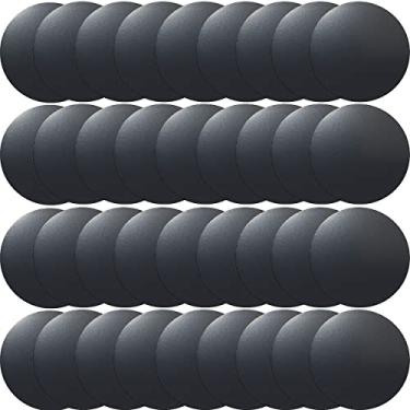 Imagem de SALEX Adesivos de metal para celular de 2,5 cm para suporte magnético de carro. Conjunto de substituição de 32 mini placas de metal magnéticas. Discos de ferro redondos pequenos adesivos de carro