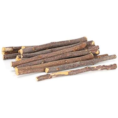 Imagem de Pau de Maçã Natural para Hamster Estimulação Mastigatória Brinquedo Roedores Pequenos e Aves