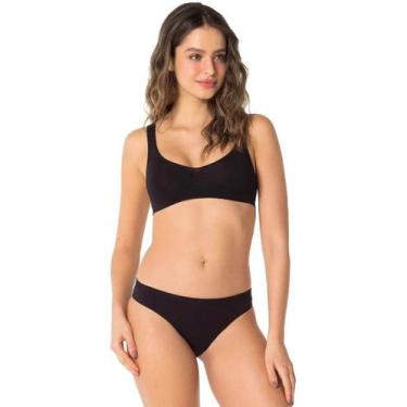 Imagem de Sutiã feminino trifil top af media sustentação ce0901, Preto, G