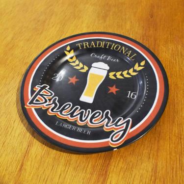 Imagem de Jogo 2 Pratos De Sobremesa Cerâmica Beer Cerveja Alleanza 2ª Linha