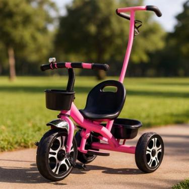 Imagem de Triciclo Infantil Haste Empurrar Suporte para os Pés - Zippy Toys