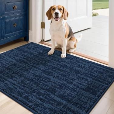 Imagem de COSY HOMEER - Tapete de porta 61 cm x 91 cm antiderrapante tapete de entrada lavável absorvente tapete de boas-vindas baixo caçador de sujeira para patas enlameadas capachos de entrada e sapatos