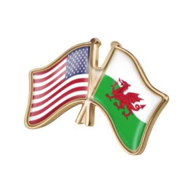 Imagem de QTAOEIONG Bandeiras dos Estados Unidos, EUA, América, EUA e muitos outros países, broche de liga de amizade com cruz, 1.3x0.9inch/32x23mm, Metal, Sem Pedra Preciosa