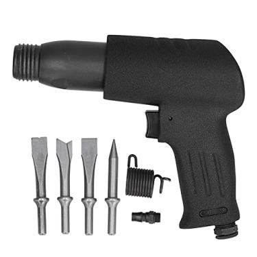 Imagem de Ferramenta de pá de martelo pneumático industrial poderoso tipo reto cinzel de ar 190 KP763 para construção demolição liga de aço cabo de 10 mm 4 cabeças de pá incluídas (Estilo Japonês)