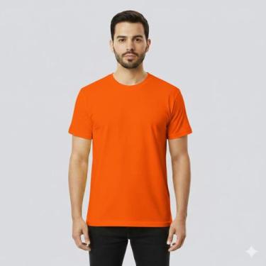 Imagem de Camiseta Básica Lisa 100 Algodão - Ferracioli, Laranja, P, Gramatura 1