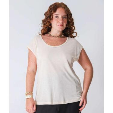 Imagem de Blusa Plus Size Feminina Textura Marisa Bege-70016, Bege, G2
