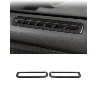 Imagem de DSWSQ 2 peças de capa de acabamento de ventilação da porta da frente, decoração de janela lateral externa compatível com Ford Expedition 2022 2023 2024