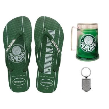 Imagem de Kit Palmeiras Oficial Chinelo + Caneca + Chaveiro - Masculino-Masculino