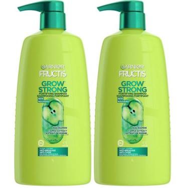 Imagem de Shampoo Garnier Fructis Grow Strong, pacote de 1 litro com 2